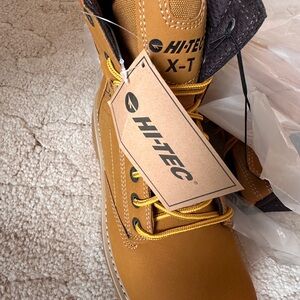 Hi-Tec X-T Wheat Tan Work Boot with Yellow Laces NWT